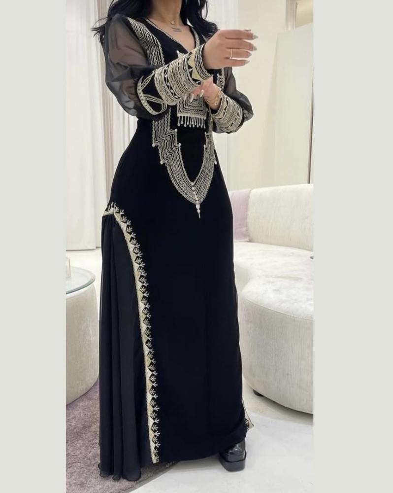 جلابية سوداء عسيري فاخرة