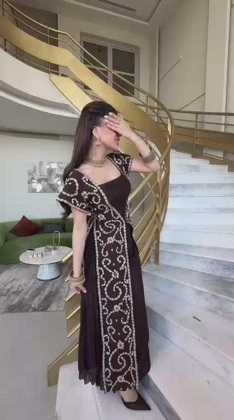 فستان بني ميد - فيديو